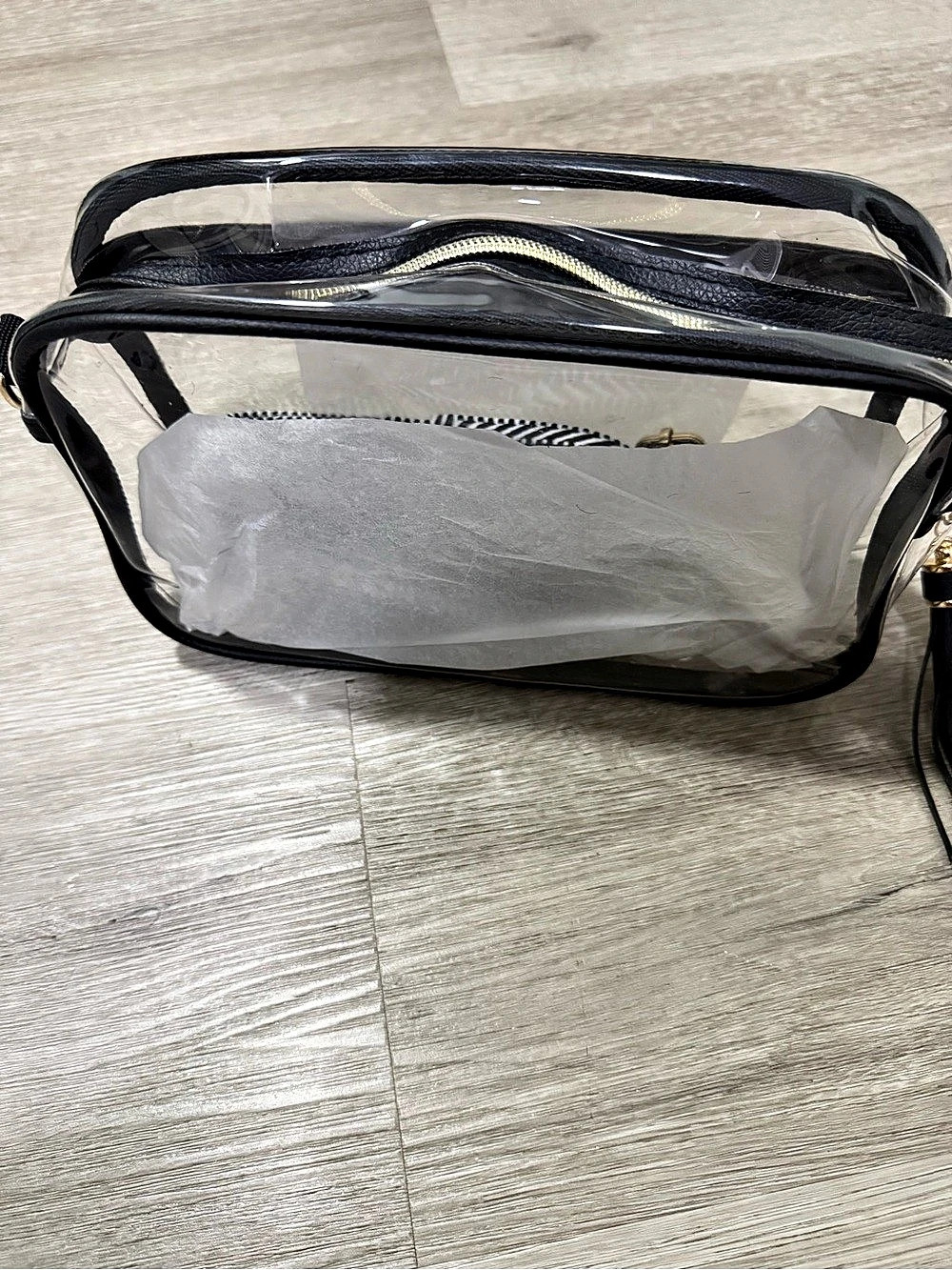 Clear Black Cosmetic Crossbody Bag Like New - Picture 5 of 7